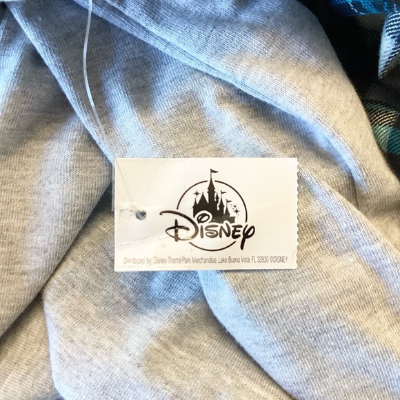 NWT Disney Haunted Mansion Plaid Hooded 2-in-1 Long Sleeve Shirt - Gray - M - Picture 7 of 8